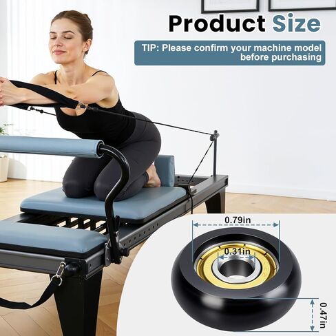 عجلات دوارة بديلة من Aero Pilates مقاس 32 مم POM ناعمة وهادئة الانزلاق 4 عبوات لآلة الإصلاح in Kuwait