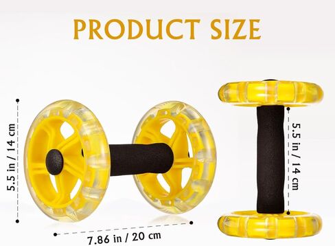 Ab Roller Wheel: Ab Wheel for Core Training, Exercise Abdominal Roller Hand Weights Dumbbell Fitness Exercise Device Home Gym Gear for Men/Women in Saudi Arabia