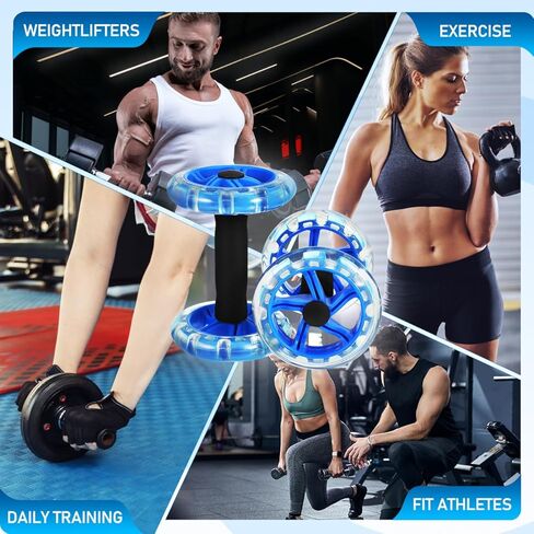 Ab Wheel Roller For Core Workout, Ab Roller Fitness Exercise Wheel Devices Abdominal Trainer for Men Women Core Strength Training Home Gym Fitness Equipment in Saudi Arabia