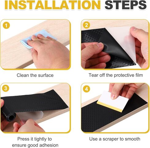 HARFINGTON 1 Set Carbon Fiber Vinyl Wrap 4" x 5ft PET Forged Self-Adhesive Car Sticker Waterproof Wrap Roll with Scraper Tool for DIY Decor Automotive Exterior Protection, Red in Saudi Arabia