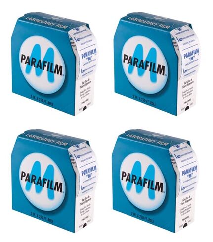 فيلم مختبر Parafilm M PM992 متعدد الأغراض مقاس 2 بوصة عرض × 250 بوصة طول، عبوة من 4 قطع (PM992-PK4) in Kuwait