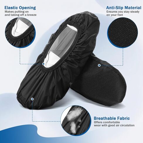 Larrel Bowling Shoe Protector Covers, Non-Slip Washable Bowling Shoes Covers Waterproof, Sturdy Reusable Bowl Shoes Cover Protector Accessories for Men Women Daily Use During Exercise in Saudi Arabia