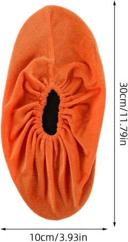 6 Pairs Thickened Bowling Shoe Covers Non-Slip Fuzzy Fabric Slipcovers Reusable Washable Elastic Protectors for Adults Indoor Use in Saudi Arabia