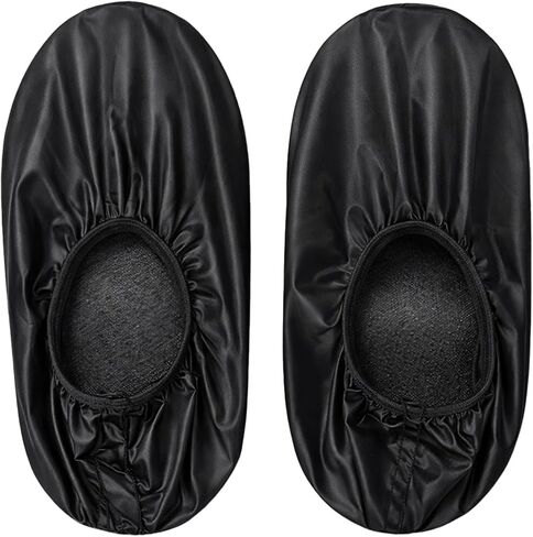 Pair Bowling Shoe Covers, Black, 14.7 In, Waterproof Fabric, Anti-Dust, Polyester, Sleeve, Universal Fit For Men Women in Kuwait