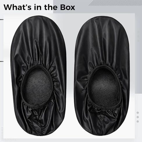 Pair Bowling Shoe Covers, Black, 14.7 In, Waterproof Fabric, Anti-Dust, Polyester, Sleeve, Universal Fit For Men Women in Kuwait