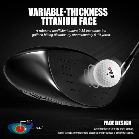 PGM Titanium Driver Golf Club for Men & Women, 460CC Ultra-Thin Face Titanium Driver (0.85+ COR), Loft Lightweight Graphite Shaft, Oversized Sweet Spot in Saudi Arabia