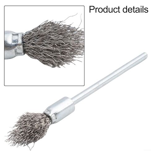 Extended Handle Polishing Brush Cleaning Brush 6Mm Handle Stainless Steel Wire Brush - Torch 6*16*158Mm Scrub Brushes for Cleaning Detailing Brush in Saudi Arabia