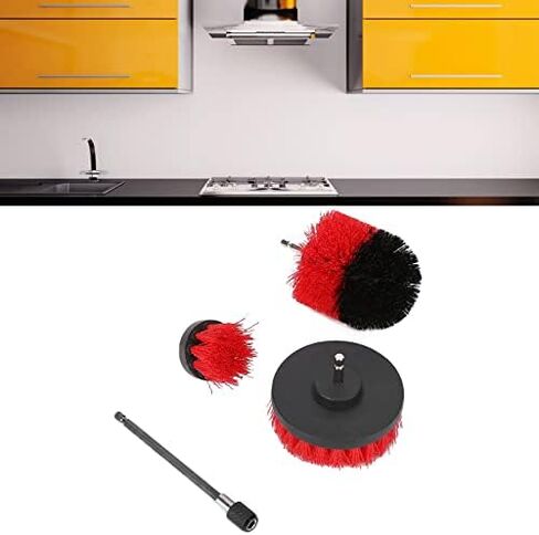 Electric Drill Cleaning Brush Kit Extended Long Nylon Scrub Brush Attachment Set for Grout Remover Home Improvement in Saudi Arabia