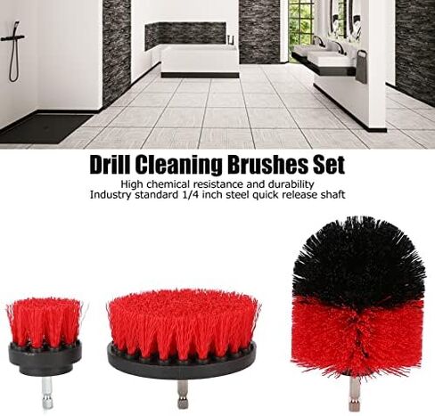 Electric Drill Cleaning Brush Kit Extended Long Nylon Scrub Brush Attachment Set for Grout Remover Home Improvement in Saudi Arabia