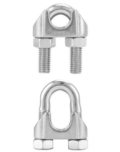 QWORK M16 Wire Rope Clamp 5/8" Cable Clip Set, 10 Pcs 304 Stainless Steel U Bolt for Rigging, Flag Line & Tent Support in Saudi Arabia