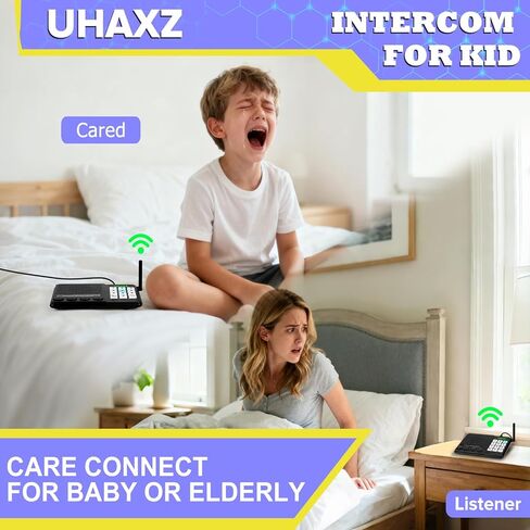 Intercoms Wireless for Home, Long Range Intercom 6000ft, 10 Channel Home Intercom System with Group Call, Clear Sound, Room to Room Intercoms, House Intercom System for Business(3 Packs) in Kuwait