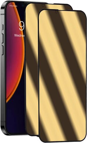 متوافق مع iPhone 14 Plus / 13 Pro Max Screen Protector Privacy anti spy prapped Glass Colortull Anti Bluelight Film Anti-scratch HD Clear 6.7 Int 2 Pack (Gold) in Kuwait