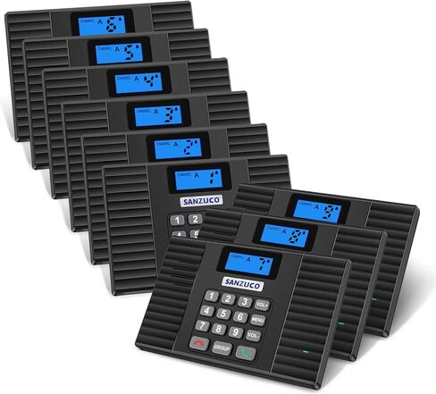 60D Intercoms Wireless for Home, 18 Channel Hands-Free Intercom System for House, Full Duplex 1400ft Multi-Floor Home Intercom System for Business with Group Call, Auto Answer(9 Stations) in Saudi Arabia