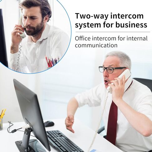 نظام اتصال داخلي لاسلكي للمنزل، 2 حزمة، نظام اتصال داخلي لاسلكي، هاتف اتصال داخلي في اتجاهين في الوقت الحقيقي مع نطاق 3280 قدم، سهل الاستخدام للمكتب الداخلي للأعمال in Kuwait
