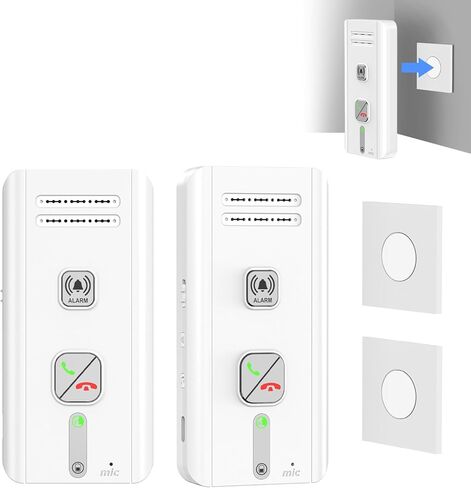 2 Way Intercoms Wireless for Home Office,2026 Upgraded Magnetic Adsorption Long Range Intercom System,Portable Room to Room 30 Days Long Standby Time 5 Level Volume Adjustment, Expand to 5 Intercoms in Kuwait