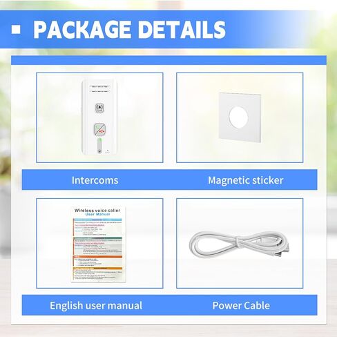 2 Way Intercoms Wireless for Home Office,2026 Upgraded Magnetic Adsorption Long Range Intercom System,Portable Room to Room 30 Days Long Standby Time 5 Level Volume Adjustment, Expand to 5 Intercoms in Kuwait
