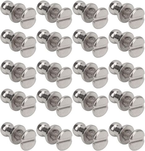 SPYMINNPOO 20 Sets Round Head Rivet Screw Set Stylish Copper Stud Spot Screwback for DIY Punk Clothing, Bags, Shoes, 20 X Rivet for Bracelet Decoration (Monk Head Bronze 7 * 5mm) in Saudi Arabia