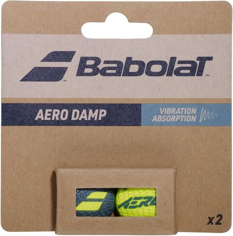 جهاز ترطيب التنس Aero Damp x2 من بابولات (رمادي أخضر/أصفر) in Saudi Arabia