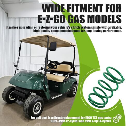 زنبرك طاقة القابض المُدار بعربة الجولف لنماذج غاز EZGO TXT 1989 وما فوق (دورتان 1989-1994، 4 دورات 1991 وما فوق) يزيد من عزم الدوران والتسارع. يحل محل رقم الجزء المرجعي OEM: STQ02000K in Kuwait