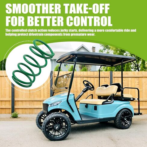 زنبرك طاقة القابض المُدار بعربة الجولف لنماذج غاز EZGO TXT 1989 وما فوق (دورتان 1989-1994، 4 دورات 1991 وما فوق) يزيد من عزم الدوران والتسارع. يحل محل رقم الجزء المرجعي OEM: STQ02000K in Kuwait