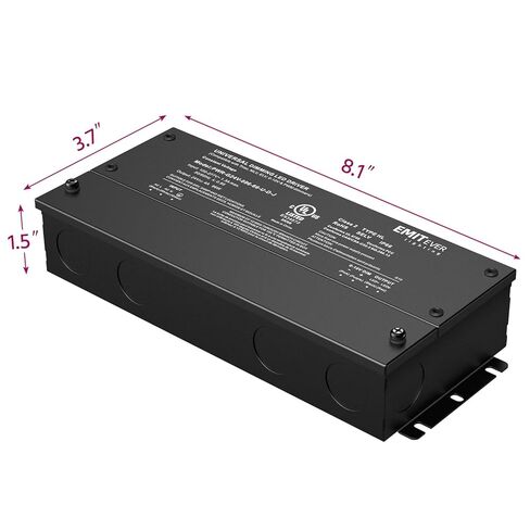 EMITEVER 96W Dimmable LED Driver، 24V Dimmable Power Supply، محول AC إلى DC لإضاءة LED، 5 في 1 يعتم: ELV / MLV / TRIAC / 0-10V / 1-10V / 10V PWM / مقياس الجهد، مقاوم للماء IP67 وUL مدرج، الفئة 2 in Kuwait
