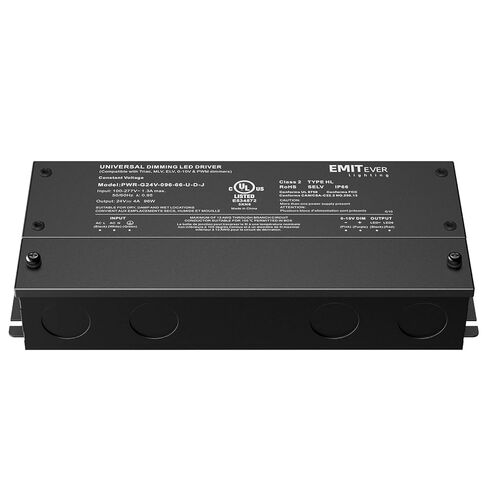 EMITEVER 96W Dimmable LED Driver، 24V Dimmable Power Supply، محول AC إلى DC لإضاءة LED، 5 في 1 يعتم: ELV / MLV / TRIAC / 0-10V / 1-10V / 10V PWM / مقياس الجهد، مقاوم للماء IP67 وUL مدرج، الفئة 2 in Kuwait