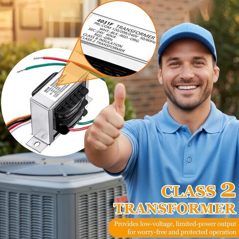 24V 40VA Control Transformer, Primary 120, 208, 240V Secondary, 24V Transformer with Foot Mount for HVAC Furnace Multi Tap in Kuwait