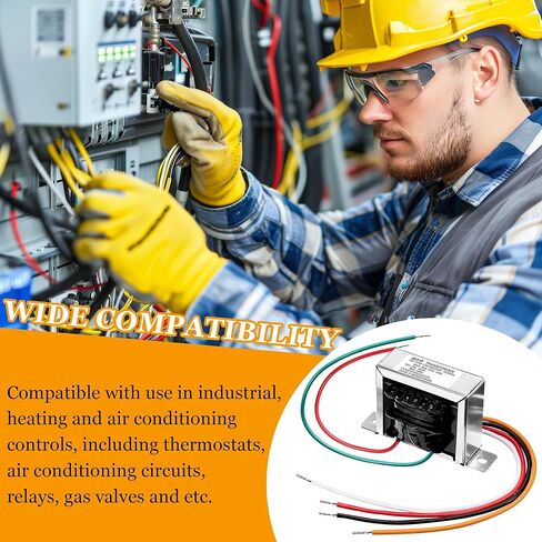 24V 40VA Control Transformer, Primary 120, 208, 240V Secondary, 24V Transformer with Foot Mount for HVAC Furnace Multi Tap in Kuwait