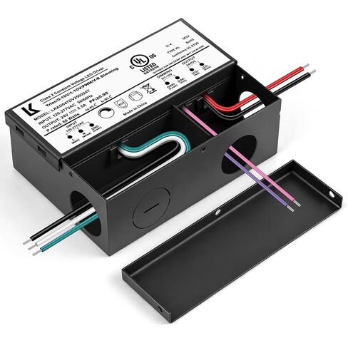 12V 60W Dimmable LED Driver, 5-in-1 Triac/ELV/MLV/0-10V/1-10V/PWM Dimming LED Transformer, Compatible with Lutron & Leviton Dimmer, Constant Voltage Power Supply, UL Listed, Class 2, IP67 Waterproof in Kuwait