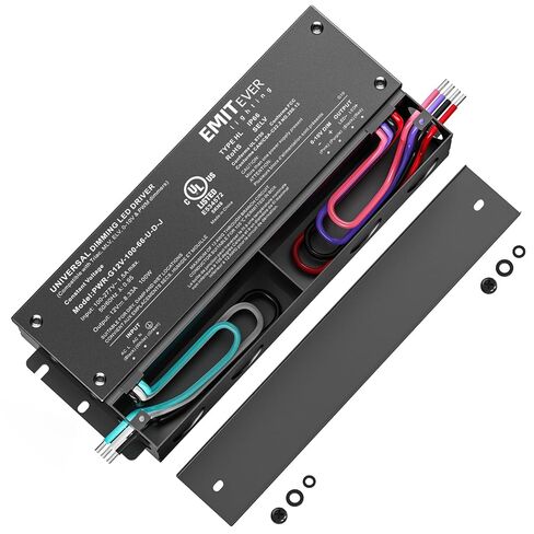EMITEVER 300W Dimmable LED Driver, 12V Triac Dimmable Power Supply, AC to DC Transformer,5-in-1 Dimming: ELV/MLV/TRIAC / 0-10V / 1-10V / 10V PWM/Potentiometer, Waterproof IP67 and UL Listed in Kuwait