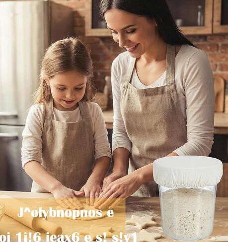 4PCS Sourdough Starter Cover, 3.54-Inch Reusable Breathable Jar Covers for Sourdough, Suitable for Starter Container Wide Mouth Baking Supplies in Saudi Arabia