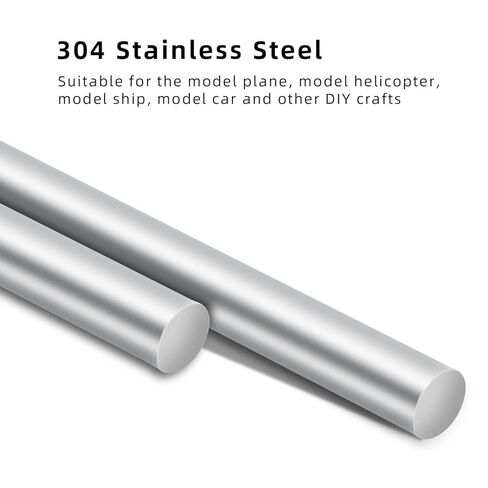 Mellewell 3/8" x 8" 304 Stainless Steel Rod, Metal Solid Shaft Smooth Round Rod for DIY Crafts, Industry and Metal Working Hobbies, 2 PCS in Saudi Arabia