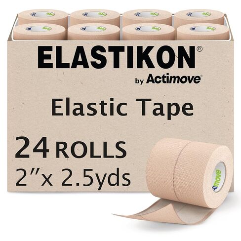 Actimove Elastikon Loastive Latchive Tape ، 2 "× 2.5 '، 24 نقطة-دعم الضغط على الالتواء ، السلالات ، إصابات العضلات ، الانتعاش الرياضي وتأمين الضمادات بتصميم دائم ومرن in Saudi Arabia