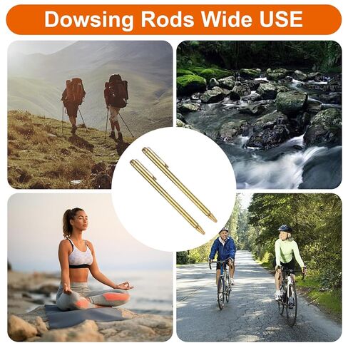 2Pcs Dowsing Rods, Retractable Divining Rods Portable Pen Stainless Steel Shape L Rod for Ghost Gold Hunting Water Energy Detection Paranormal Investigation in Saudi Arabia