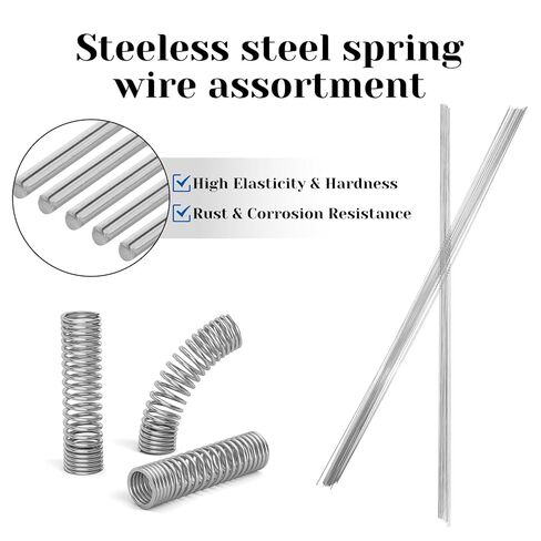 25Pcs 1mm Spring Wire Spring Steel Wire 40cm/15.7inch Straight Stainless Steel Wires for Springs Hard Music Wires Diameter 1 mm for DIY Crafts Model Airplane Helicopter Car in Saudi Arabia