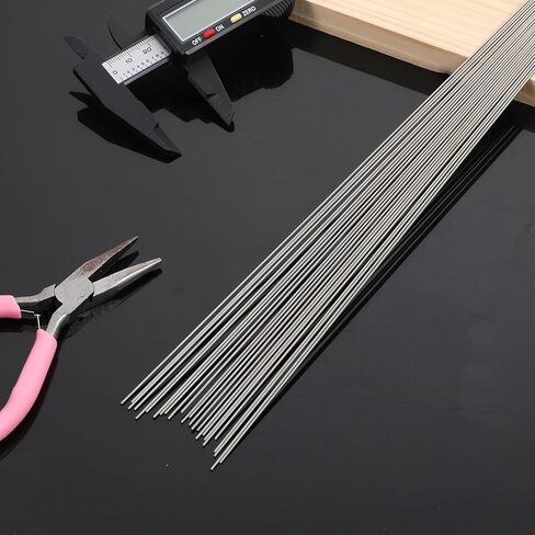 25Pcs 1mm Spring Wire Spring Steel Wire 40cm/15.7inch Straight Stainless Steel Wires for Springs Hard Music Wires Diameter 1 mm for DIY Crafts Model Airplane Helicopter Car in Saudi Arabia