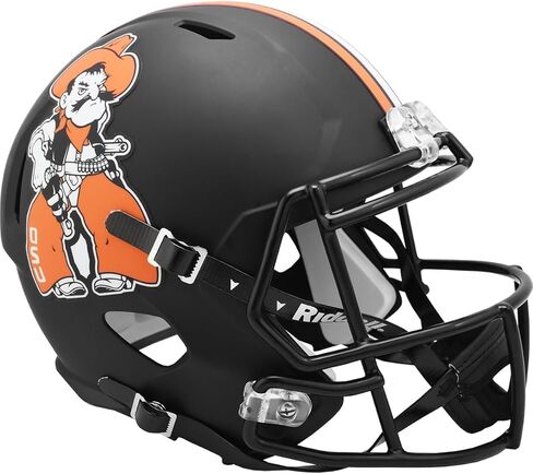 Oklahoma State Cowboys Pistol Pete Black Speed Full Size Replica Football Helmet - New in Riddell Box in Saudi Arabia