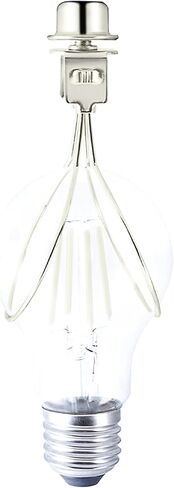 محول مشبك لمبة الإضاءة GO&SO (مجموعة من 2، نيكل)، ونهايات المصباح وقيثارة المصباح المشبك، (الارتفاع: 4.2 بوصة × العرض: 2.1 بوصة) حاملات ملحقات الإضاءة لمصابيح الطاولة ومصابيح السرير، قاعدة E26 in Kuwait