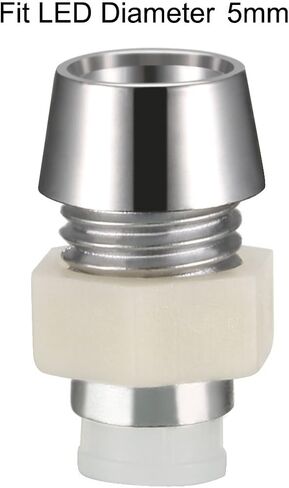 uxcell 20pcs 5mm LED Lamp Holder Light Bulb Socket Plastic Chrome Plated for Light-emitting Diode Lighting in Saudi Arabia