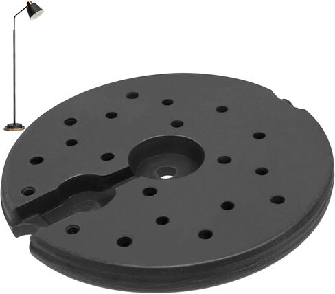 Luxshiny Heavy Duty Weighted Plastic Lamp Base for Floor and Desk Lamps and Stable Chassis Base for Various Styles Easy Installation in Kuwait