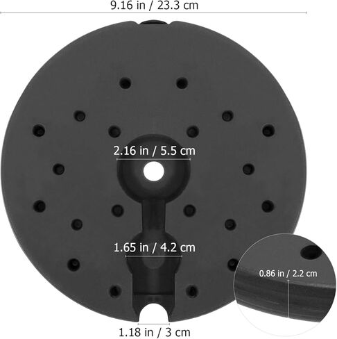 Luxshiny Heavy Duty Weighted Plastic Lamp Base for Floor and Desk Lamps and Stable Chassis Base for Various Styles Easy Installation in Kuwait