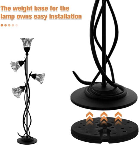 Luxshiny Heavy Duty Weighted Plastic Lamp Base for Floor and Desk Lamps and Stable Chassis Base for Various Styles Easy Installation in Kuwait