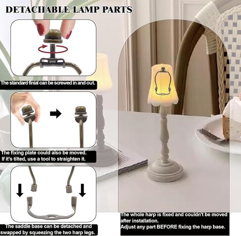 حاملات قيثارة مصباح مقاس 4 بوصات مع قواعد سرج قابلة للفصل، ودعامة خفيفة مع سرج قيثارة قياسي ونهاية مصباح، وعبوتان من ملحقات الإضاءة DIY (نحاس عتيق، 4 بوصات) in Kuwait