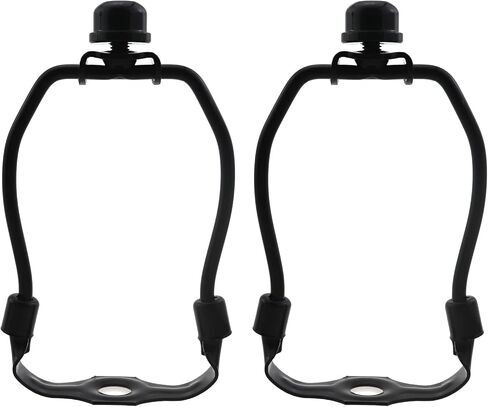 2PCS 4 Inch Black Metal Lampshade Harp Set Detachable Floor Lamp/Lampshade Stand Base with Top Knob Lighting Accessories in Kuwait