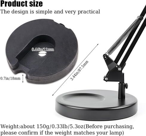 ZORZA 1Pcs Counterweight for Desk and Table Lamp Bases 8.5cm 150g Weight for DIY Bedroom Lamp Projects Versatile Table Lamp Base Accessory for Enhanced Stability in Saudi Arabia