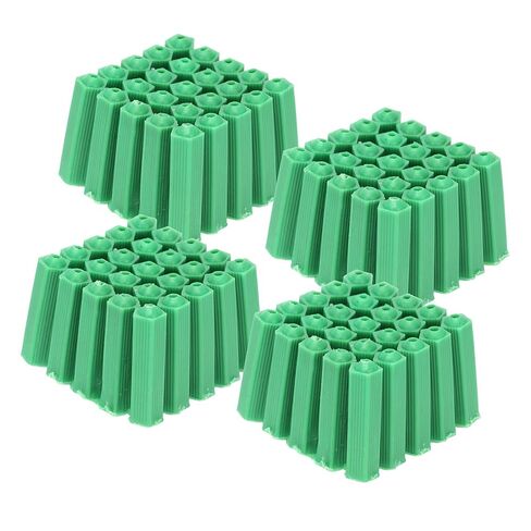 GLOGLOW Green Plastic Masonry Screw, Durable Expansion Tube and M6 Rubber Plug for Wall Anchoring Heavy Loads in Saudi Arabia