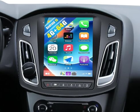 2G +64G لـ Ford Focus 2012-2018 Radio Android Car Stereo مع Carplay Android Auto 9.7 بوصة Tesla Style Touch Screen GPS Savigation Bluetooth Hi-Fi Audio WiFi Link SWC USB +Backup Cam & MIC in Kuwait