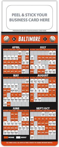 2026 Pro Baseball Sports Schedule (San Francisco) - 50/100/300 Quantity - Add Your Business Card - Fridge Magnets - Promotional Item, Business Advertising Products in Saudi Arabia
