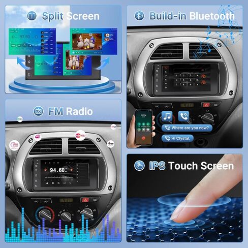 for Toyota Corolla 2009 2010 2011 2012 2013 Radio Stereo with Wireless Carplay Android Auto,9 Inch Touch Screen, Bluetooth,GPS,WiFi,SWC,Backup Camera in Kuwait