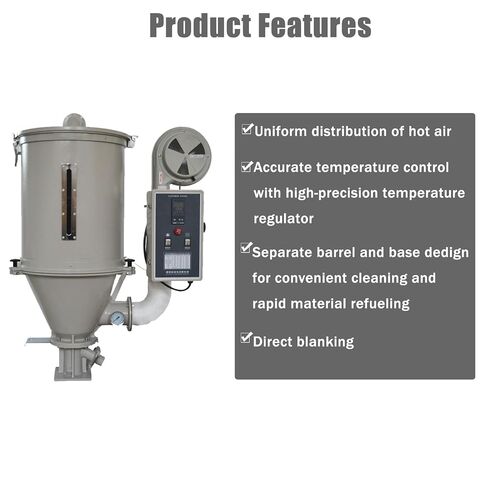 100kg Hopper Type Plastic Dryer Stainless Steel Hot Air Plastic Drying Machine 220V 5000W 3 Phase in Kuwait